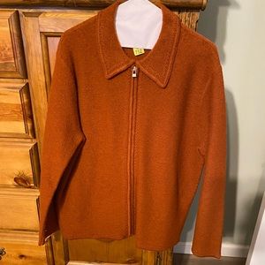 Orange Wool Coat Size L